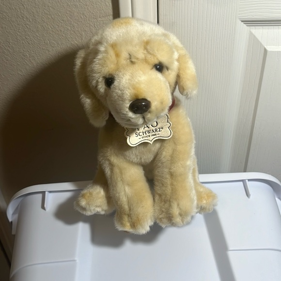 FAO SCHWARZ 10” Labrador Lab Golden Retriever Puppy Dog Plush Stuffed - Picture 2 of 9